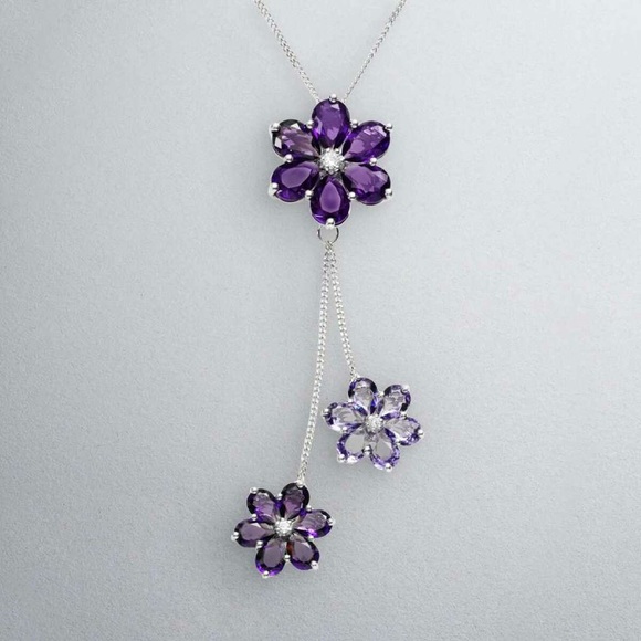 Jewelry - RARE Swarovski + Vera Wang Crystal Floral Pendant Necklace